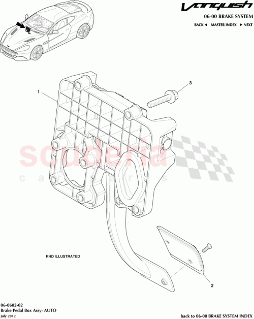 Part Diagram for Aston Martin CD33-2450-FB