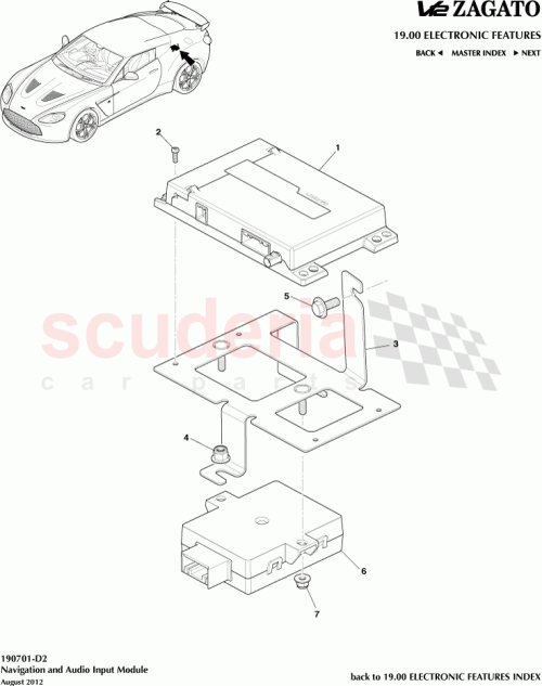 Part Diagram for Aston Martin CG43-10E887-KH