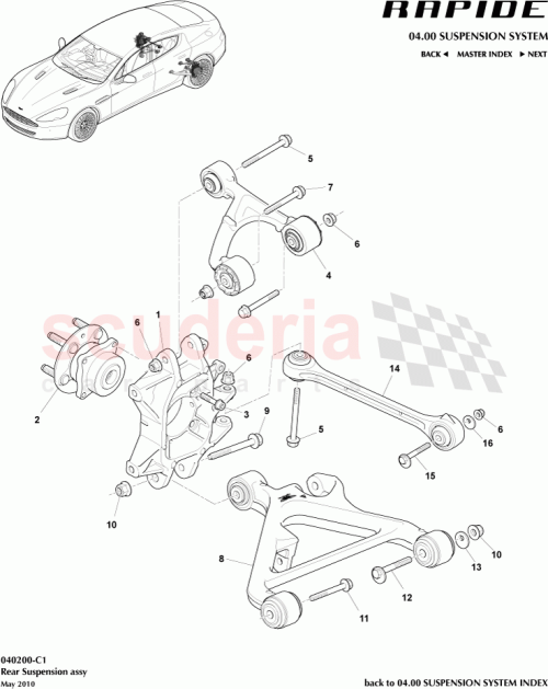 Part Diagram for Aston Martin AD43-5A971-AB