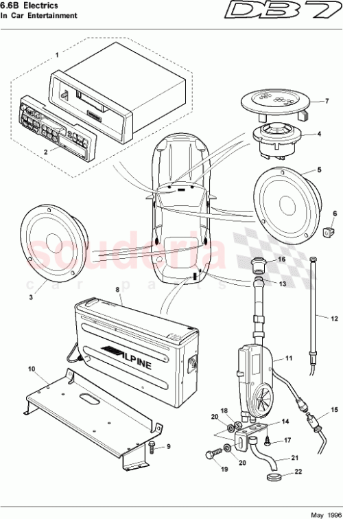 Part Diagram for Aston Martin 37-90410
