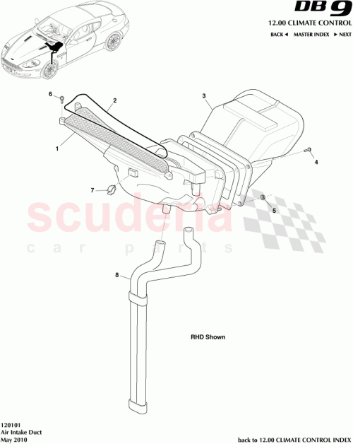 Part Diagram for Aston Martin 4G43-18A622-BB