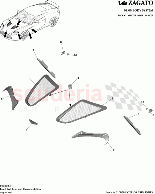 Part Diagram for Aston Martin CY83-407A74-BA