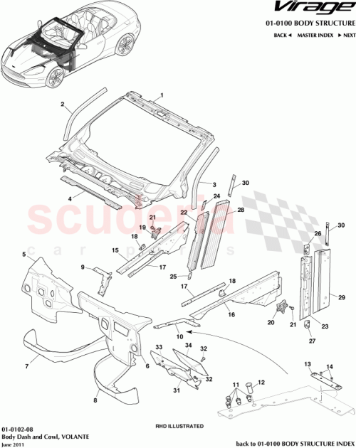 Part Diagram for Aston Martin CG43-18178-AA