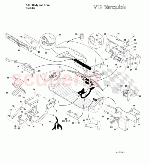 Part Diagram for Aston Martin 1X4316C618AC
