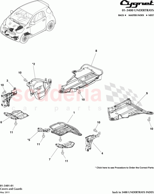 Part Diagram for Aston Martin 52401-74010
