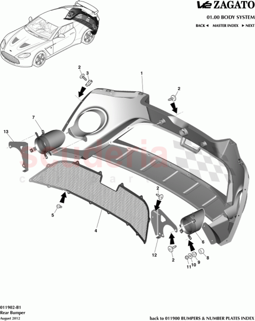 Part Diagram for Aston Martin CY83-5K238-AB