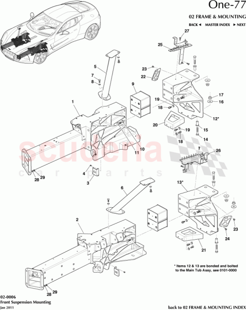 Part Diagram for Aston Martin 12023-09-6060-AA