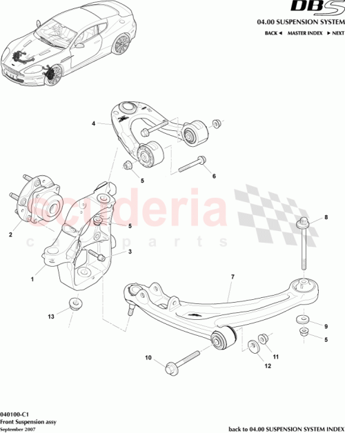 Part Diagram for Aston Martin 8D33-3K186-AC