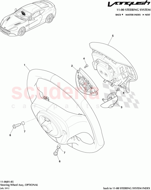 Part Diagram for Aston Martin CD33-14K147-BA