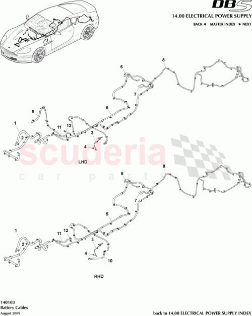 Part Diagram for Aston Martin AD33-14B278-FB