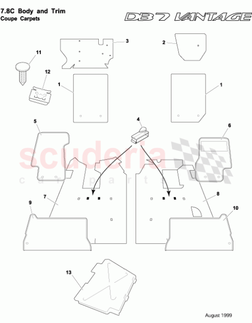 Part Diagram for Aston Martin 83-124428-AAW