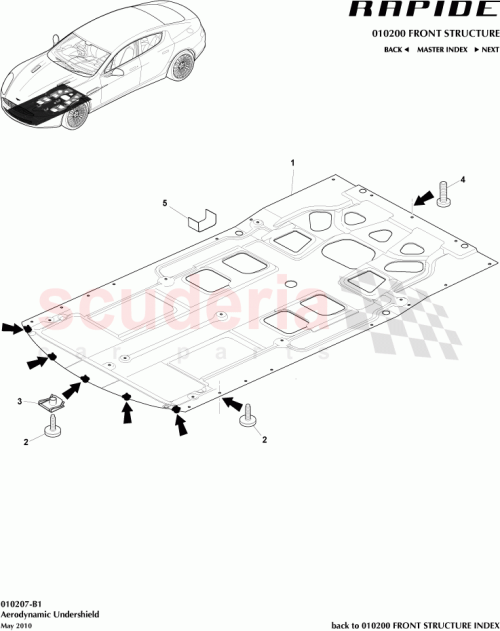Part Diagram for Aston Martin AD43-5E209-BA