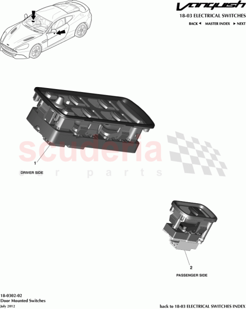 Part Diagram for Aston Martin ED33-14540-BB
