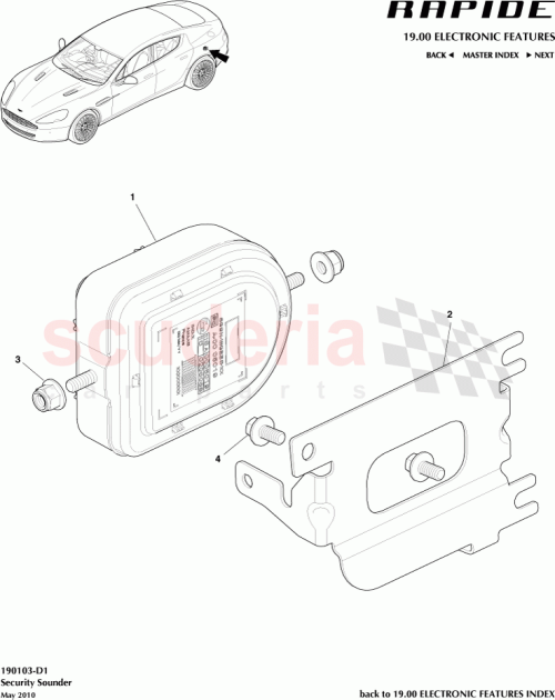 Part Diagram for Aston Martin AD4313828AA