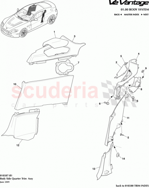 Part Diagram for Aston Martin 6G33-290A23-ADW