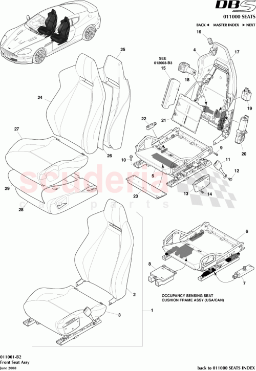 Part Diagram for Aston Martin 8D33-60008-BAW