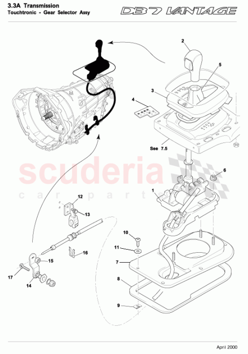 Part Diagram for Aston Martin 83-124105-AB