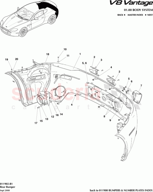 Part Diagram for Aston Martin 6G33-5K238-AC