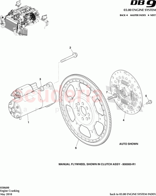 Part Diagram for Aston Martin 703160-PK