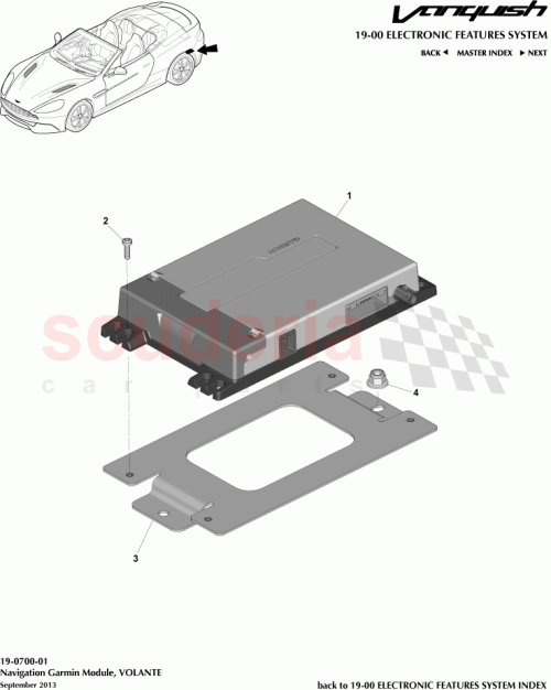 Part Diagram for Aston Martin ED33-10E931-AB