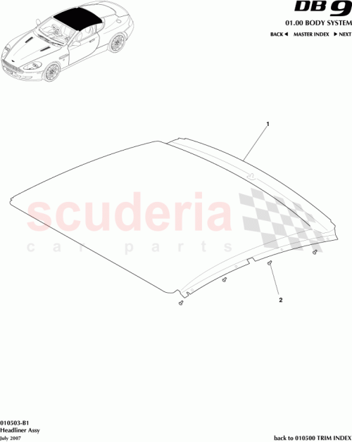 Part Diagram for Aston Martin 4G43-MXC1800-AA-PK