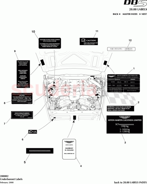 Part Diagram for Aston Martin 6G33-19G318-BA