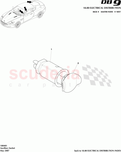 Part Diagram for Aston Martin 4G43-37-10890