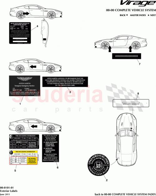 Part Diagram for Aston Martin CG43973407BA