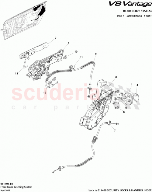 Part Diagram for Aston Martin 702516