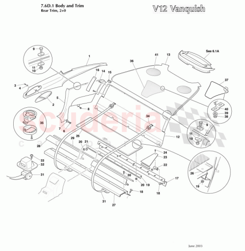 Part Diagram for Aston Martin 700431