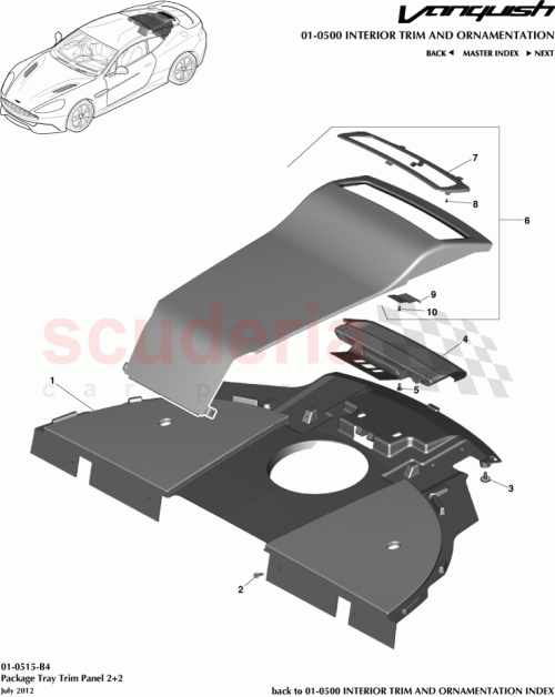 Part Diagram for Aston Martin CD33-46668-DDW