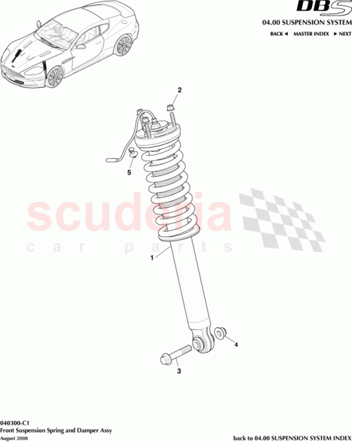 Part Diagram for Aston Martin 703567