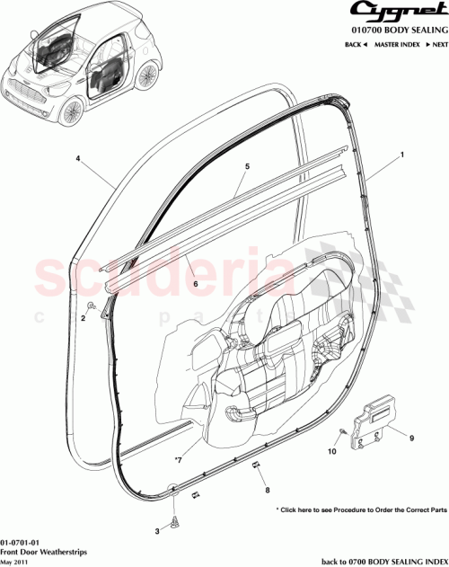 Part Diagram for Aston Martin 67862-74010-3