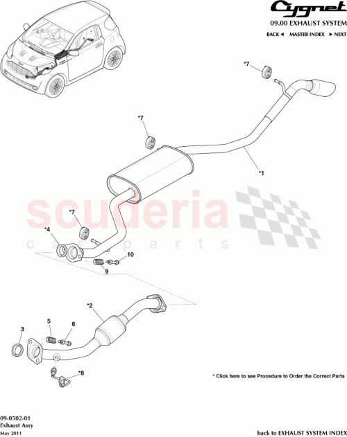 Part Diagram for Aston Martin 17451-21080