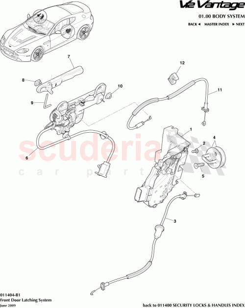 Part Diagram for Aston Martin 6G33-221A00-DA