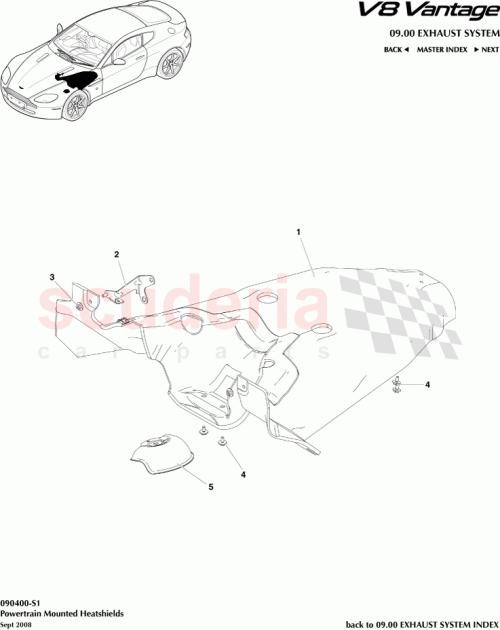 Part Diagram for Aston Martin BG33-11398-AB