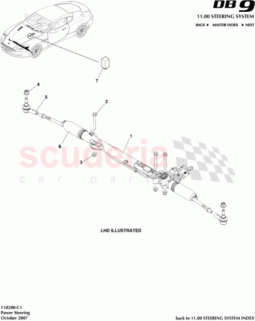 Part Diagram for Aston Martin 4G433D701AB