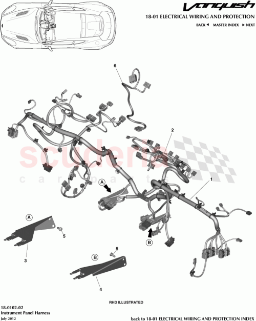 Part Diagram for Aston Martin CD33-14B079-AD