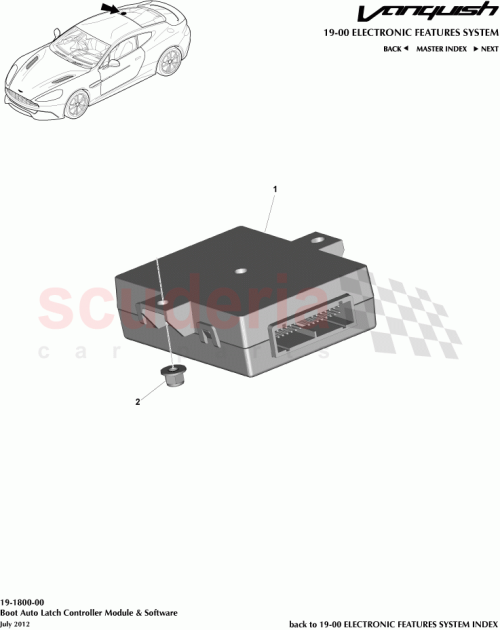 Part Diagram for Aston Martin CD33-26490-BC
