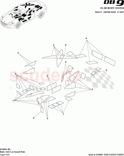 Part Diagram for Aston Martin 8G33-T10B34-AA