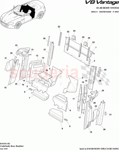 Part Diagram for Aston Martin 6G33L10786AK