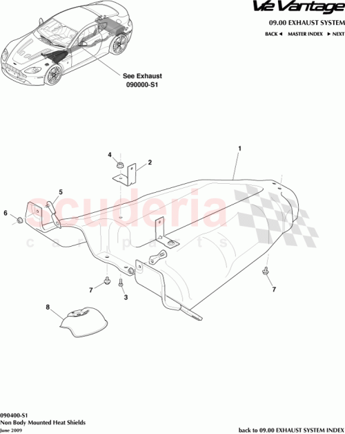 Part Diagram for Aston Martin 701191