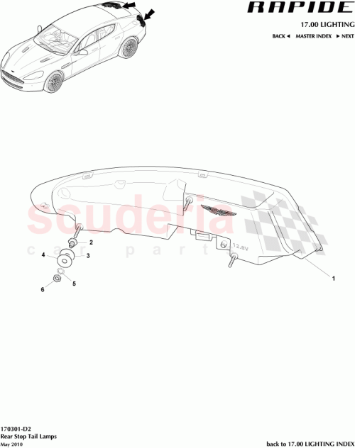 Part Diagram for Aston Martin 703611