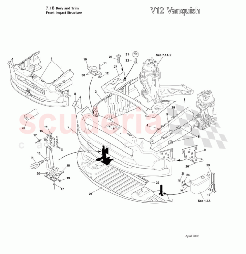 Part Diagram for Aston Martin 700162