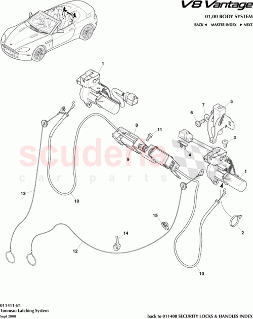 Part Diagram for Aston Martin 6G33-432B18-AB
