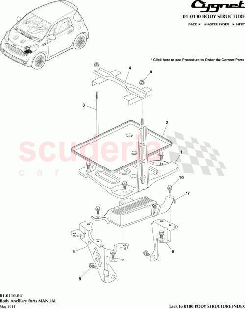 Part Diagram for Aston Martin 74401-74010