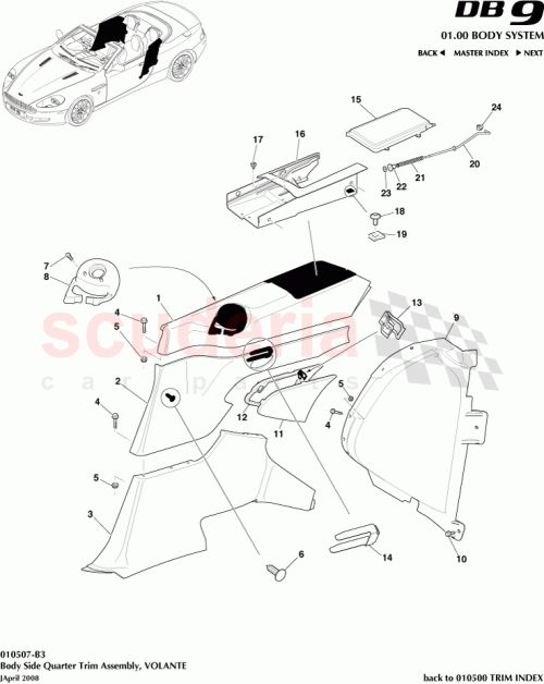 Part Diagram for Aston Martin 4G43-L24859-AB
