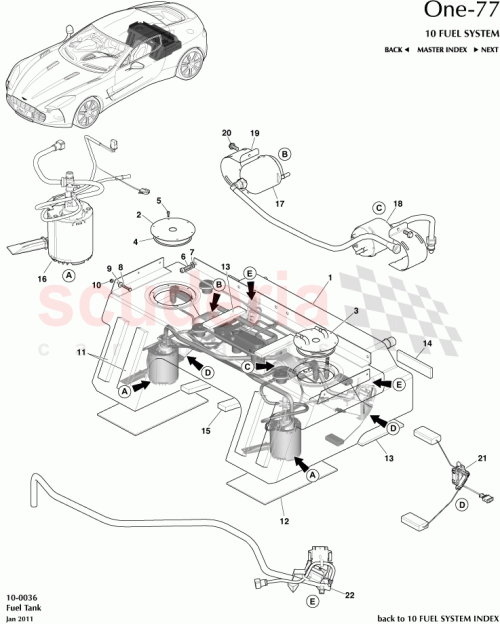 Part Diagram for Aston Martin AY93-M2D28-DA