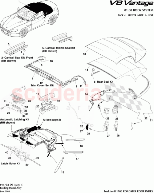 Part Diagram for Aston Martin 6G33-011702-BB