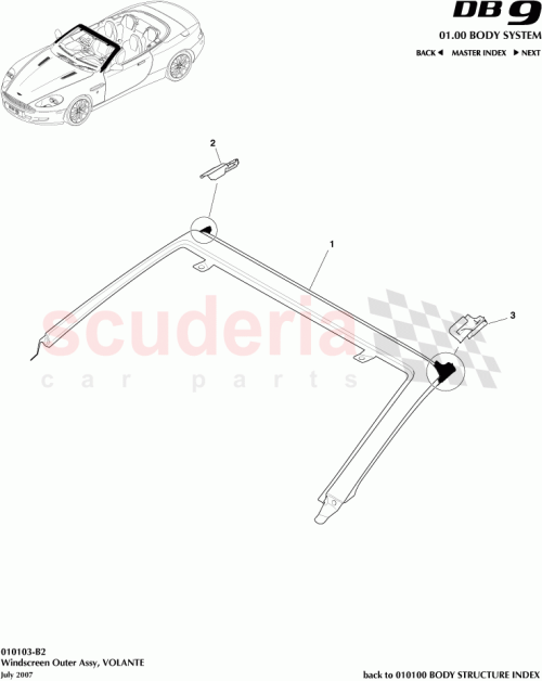 Part Diagram for Aston Martin 4G43-L03056-AG